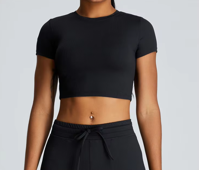 Trendy Gym Track Seamless Ribbed Fitness Sports Set Mssza
