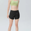 Trendy High Waist Butt With Rear Zipper Pocket Fake Two Pieces Yoga Shorts Mssza