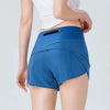 Trendy High Waist Butt With Rear Zipper Pocket Fake Two Pieces Yoga Shorts Mssza