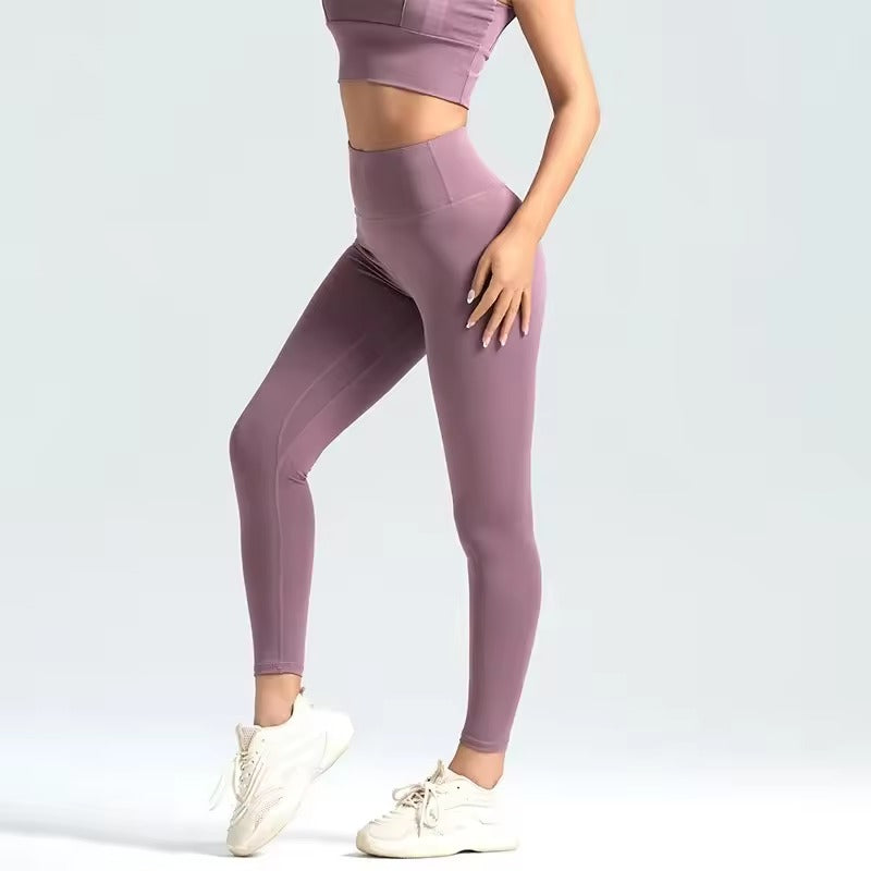 Trendy High Waist Naked Running Yoga Workout Leggings Mssza
