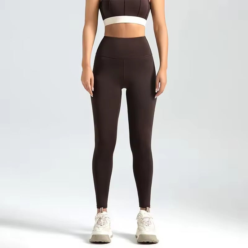 Trendy High Waist Naked Running Yoga Workout Leggings Mssza