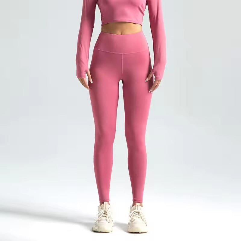 Trendy High Waist Naked Running Yoga Workout Leggings Mssza