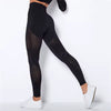 Trendy High Waist Stripe Seamless Elastic Tight Hollow Hip Lift Leggings Mssza