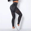 Trendy High Waist Stripe Seamless Elastic Tight Hollow Hip Lift Leggings Mssza