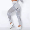 Trendy High Waist Stripe Seamless Elastic Tight Hollow Hip Lift Leggings Mssza