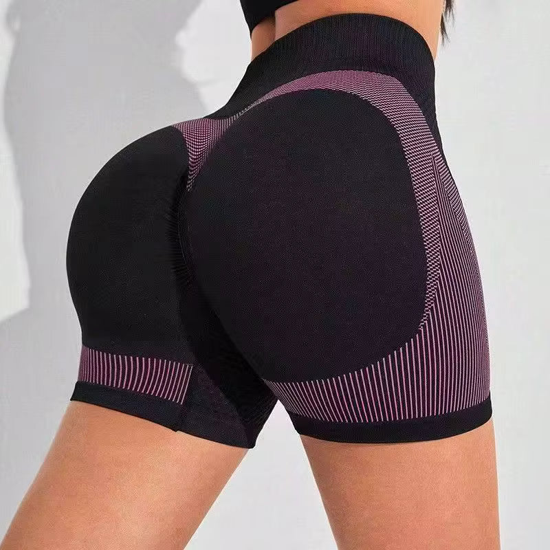 Trendy High Waist Tummy Control Tights Workout Shorts Mssza