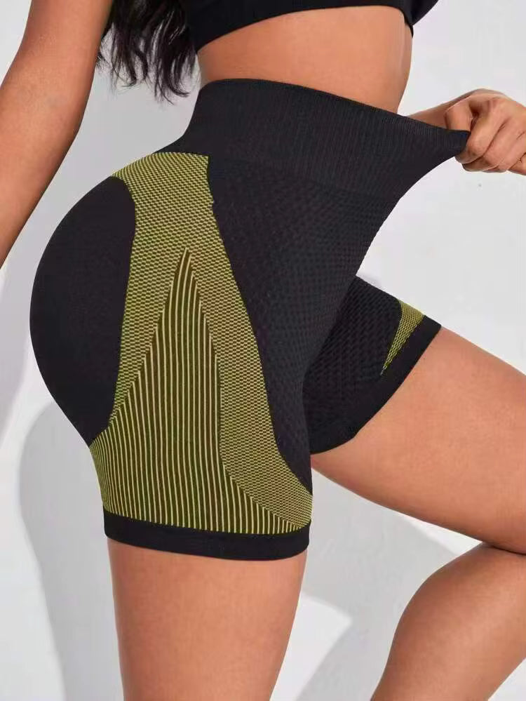 Trendy High Waist Tummy Control Tights Workout Shorts Mssza