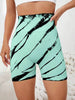Trendy High Waisted Tie Dye Seamless Yoga Shorts Mssza