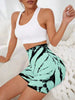Trendy High Waisted Tie Dye Seamless Yoga Shorts Mssza