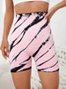 Trendy High Waisted Tie Dye Seamless Yoga Shorts Mssza