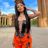Trendy Hollow Out Night Club Leather Bandage Tube Top Mssza