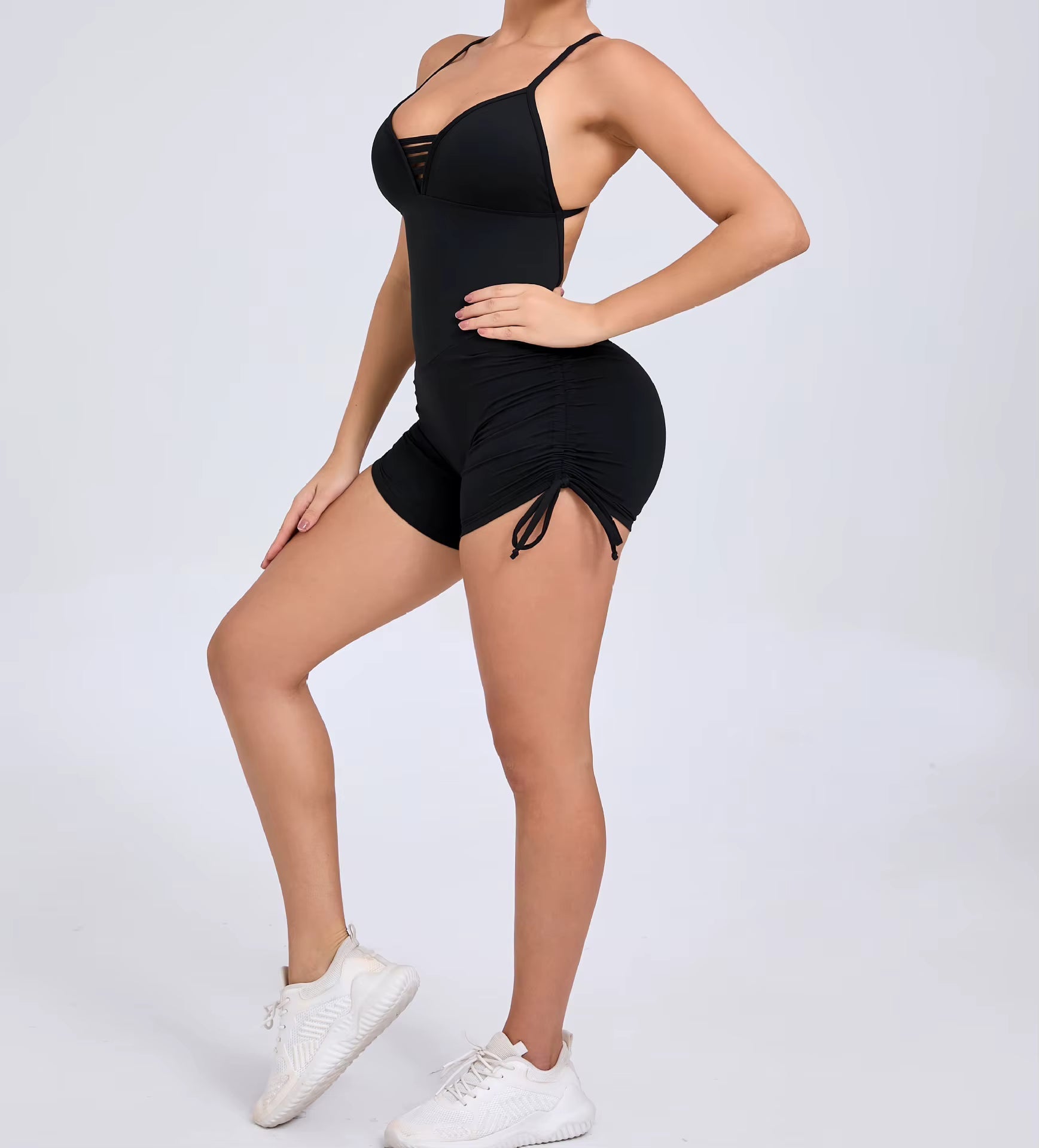 Trendy Hollow-Out Seamless Yoga One-Piece Jumpsuits Mssza