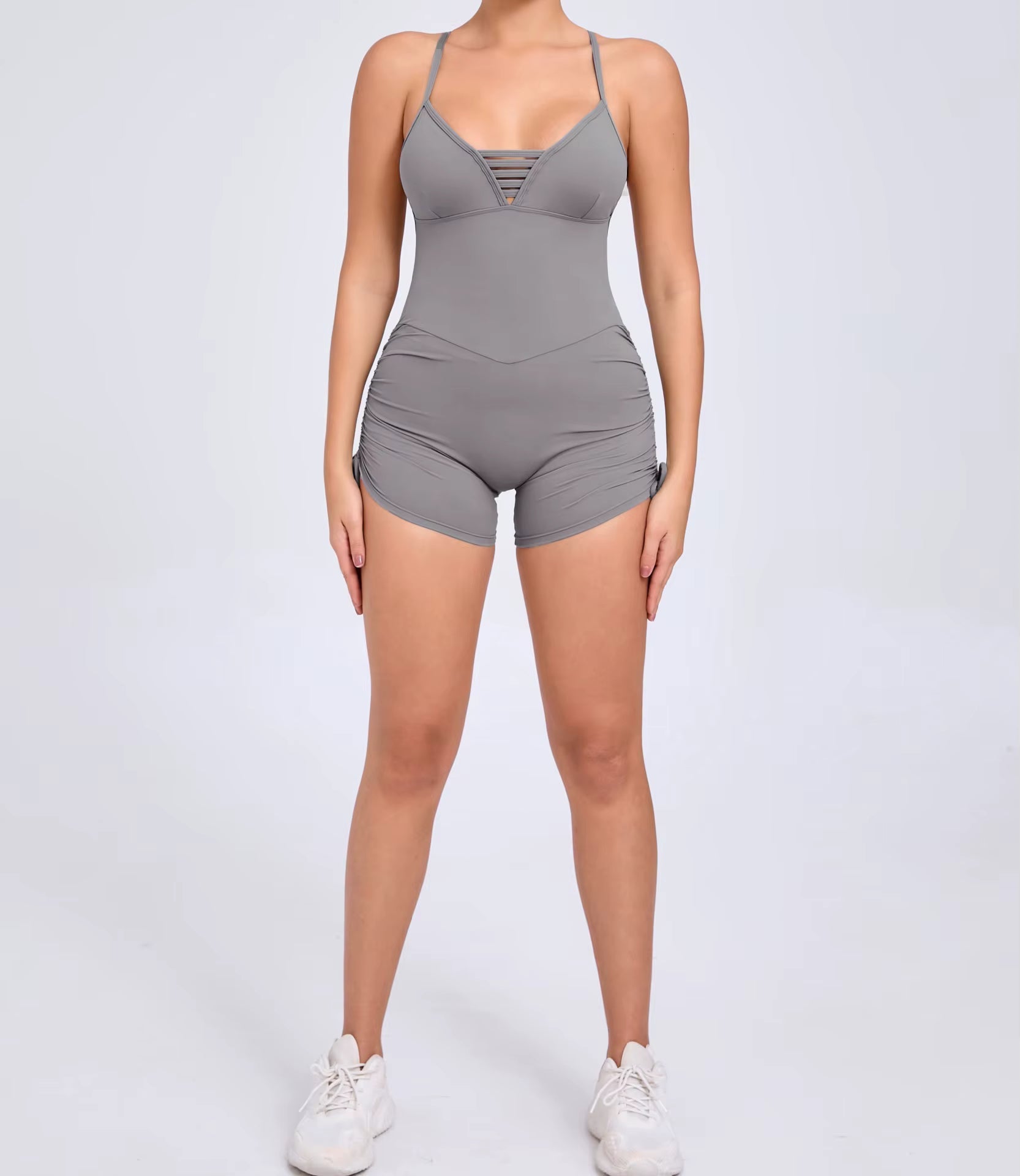 Trendy Hollow-Out Seamless Yoga One-Piece Jumpsuits Mssza