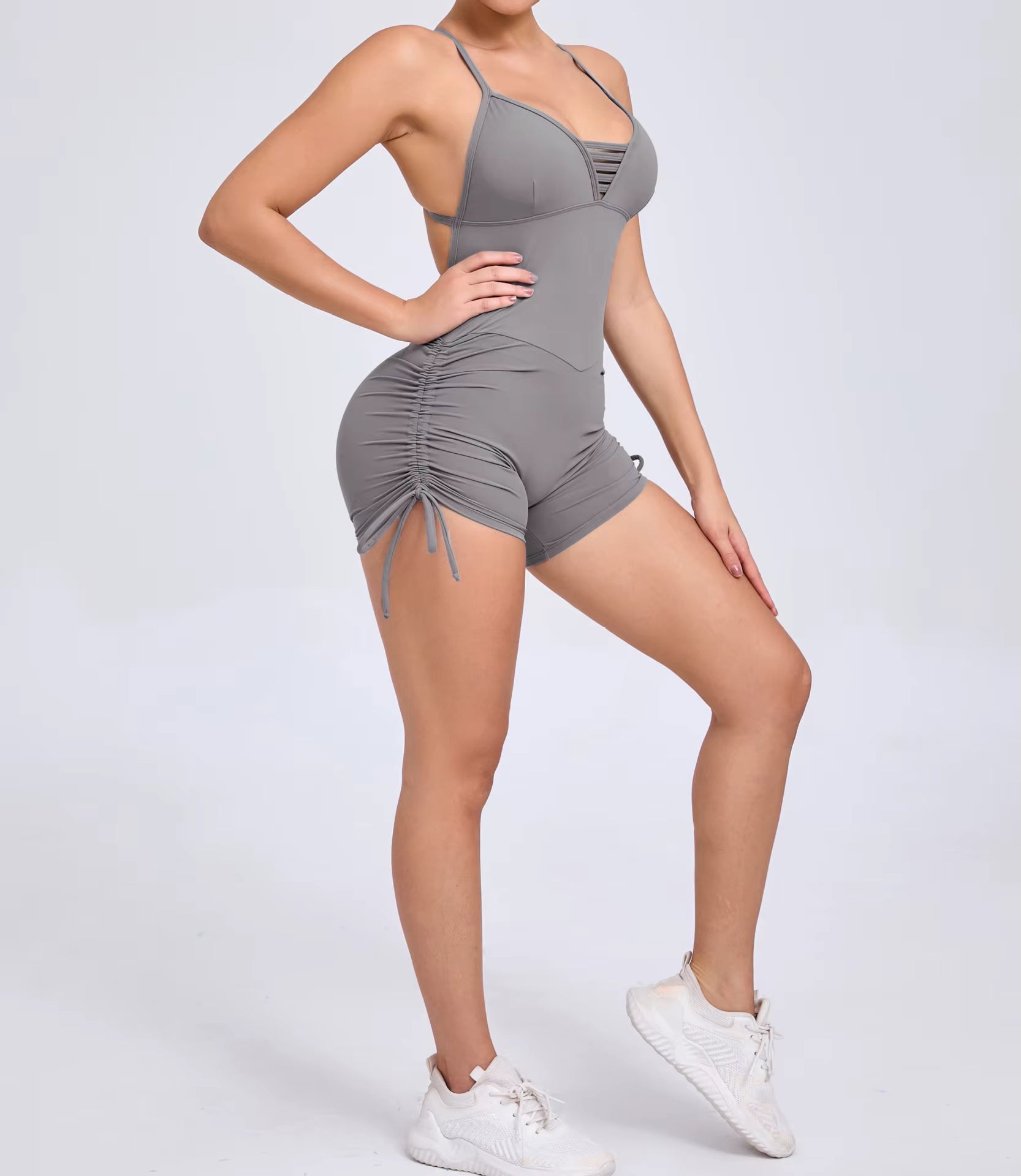 Trendy Hollow-Out Seamless Yoga One-Piece Jumpsuits Mssza