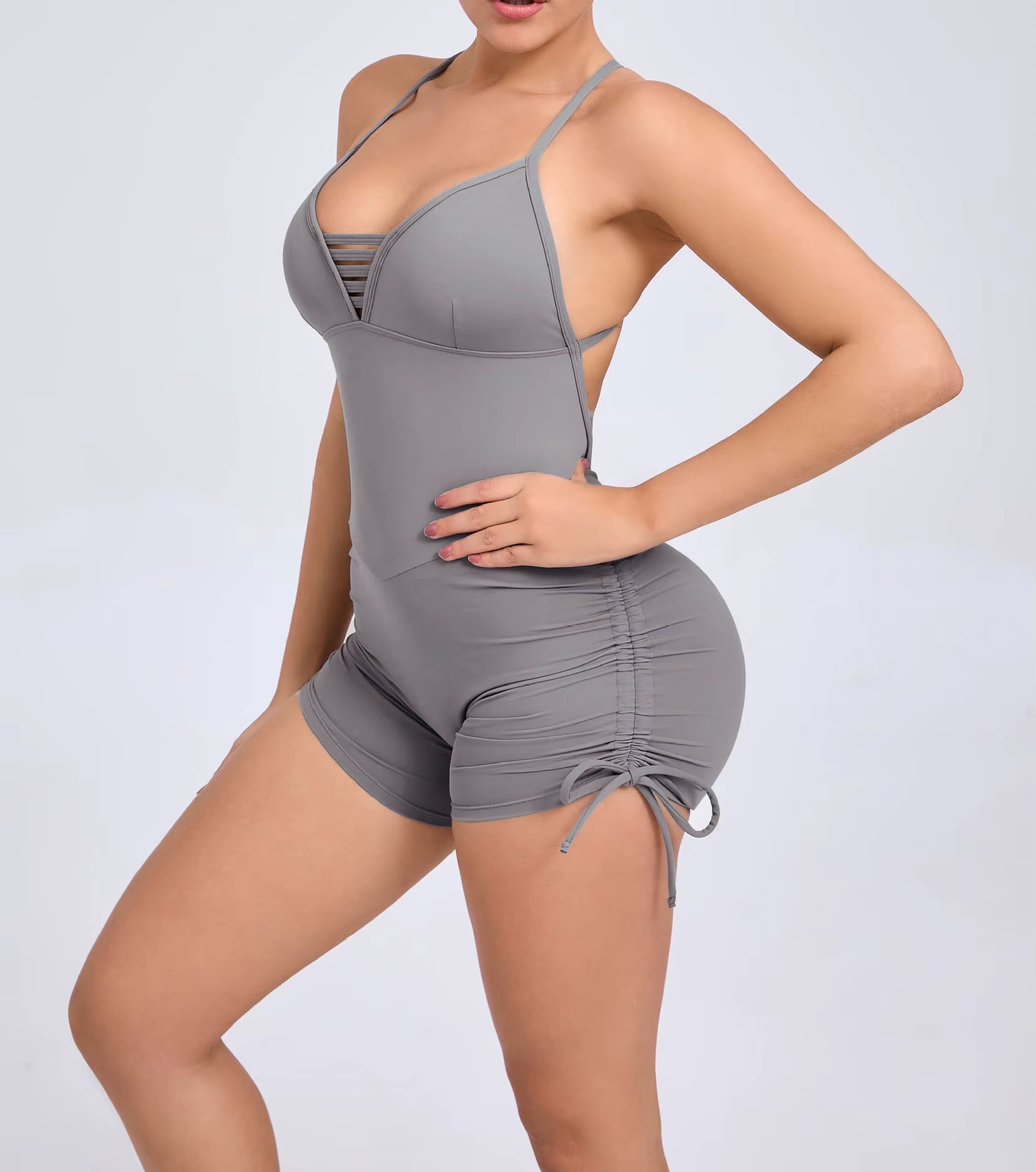Trendy Hollow-Out Seamless Yoga One-Piece Jumpsuits Mssza