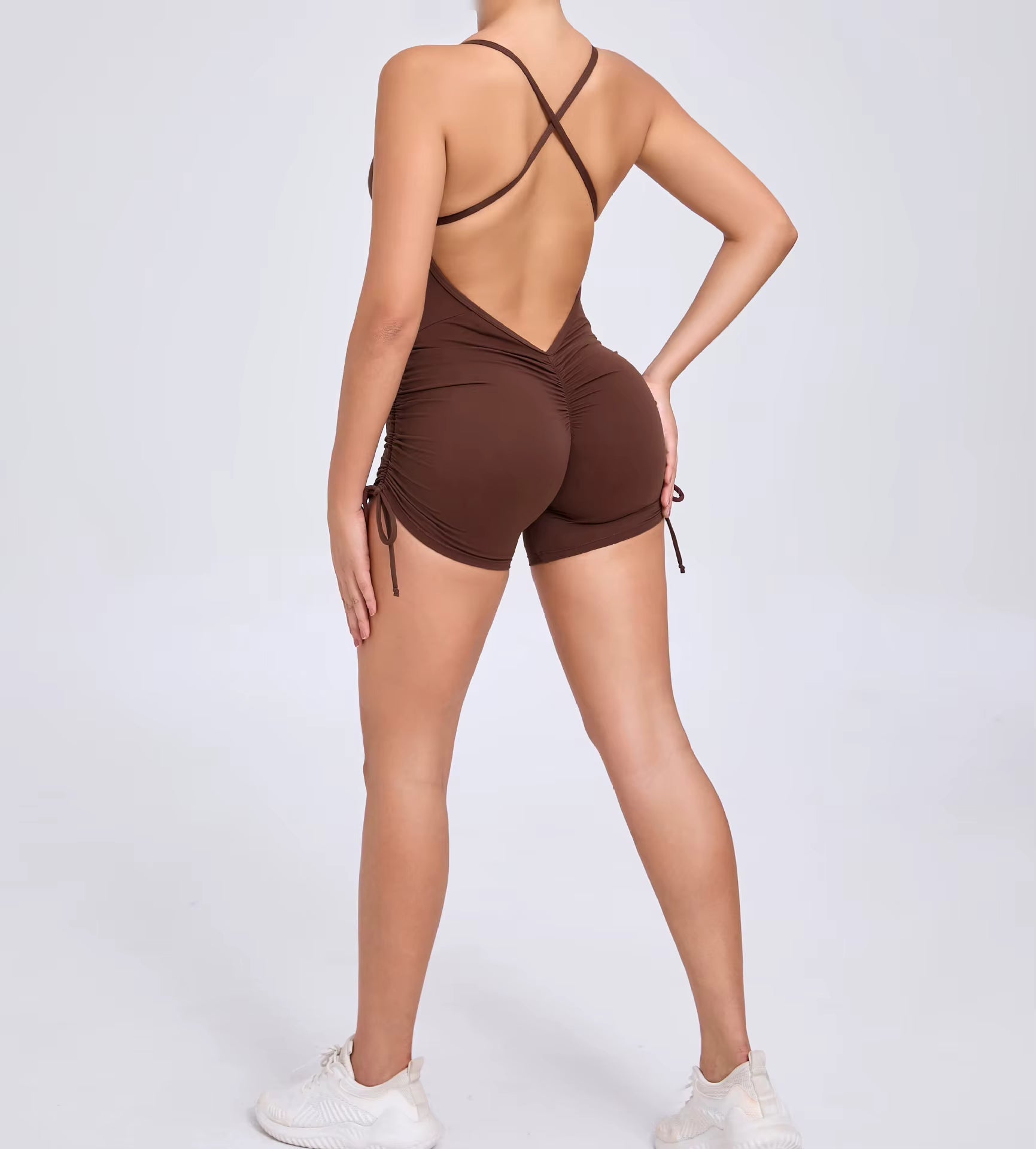 Trendy Hollow-Out Seamless Yoga One-Piece Jumpsuits Mssza