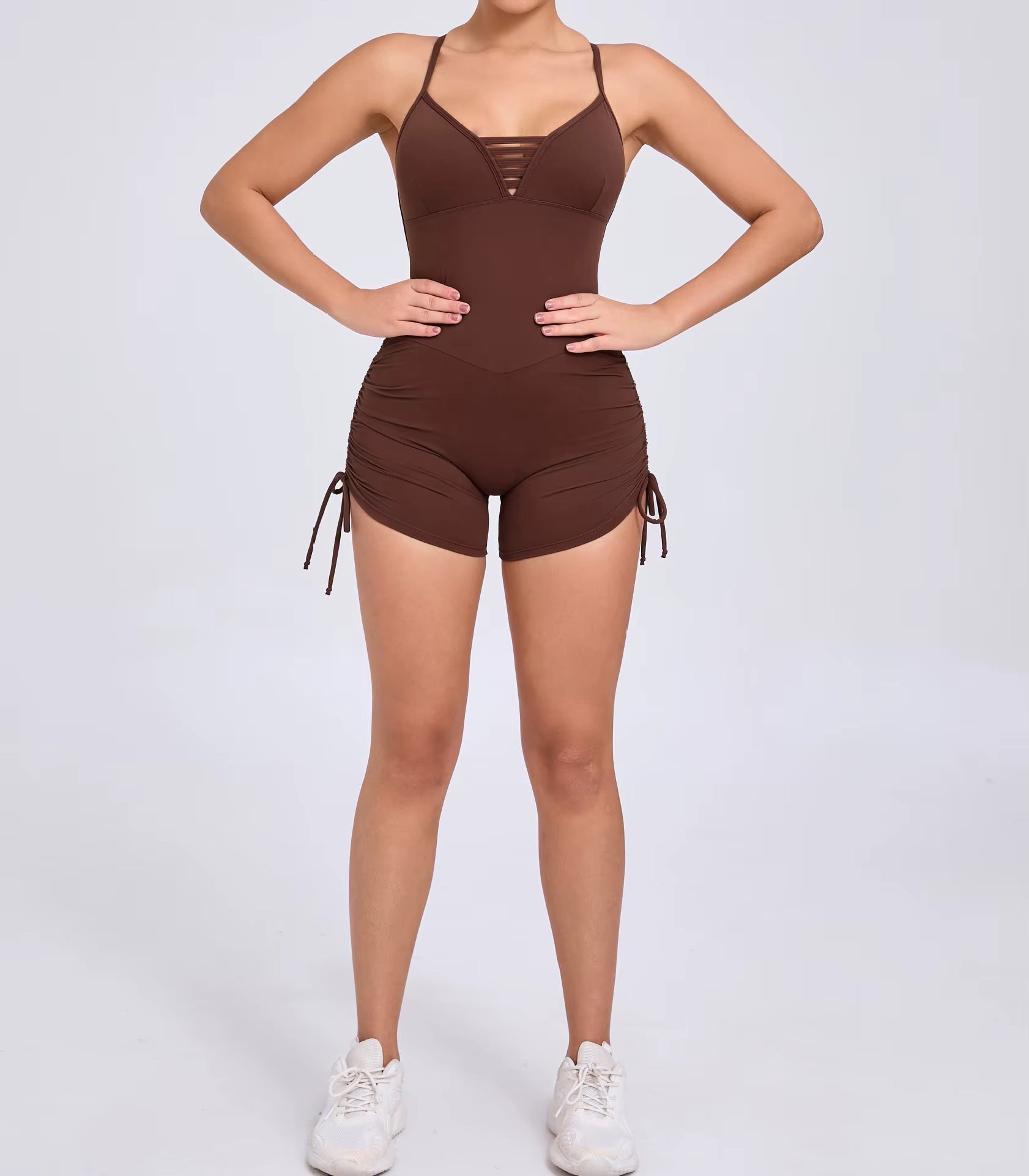 Trendy Hollow-Out Seamless Yoga One-Piece Jumpsuits Mssza