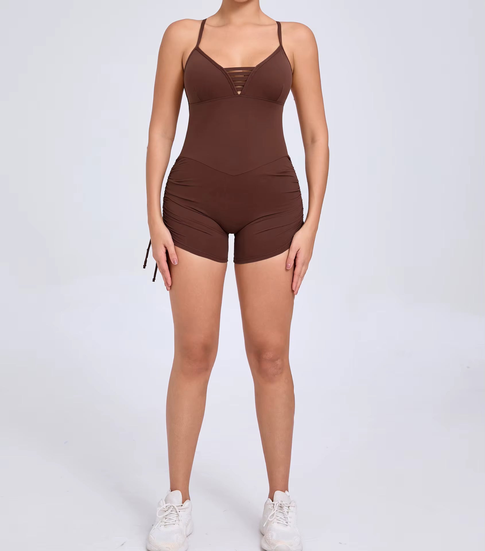 Trendy Hollow-Out Seamless Yoga One-Piece Jumpsuits Mssza