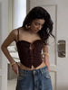 Trendy Hollow Out Short Strap Slim Backless Slim Sleeveless Tank Top Mssza