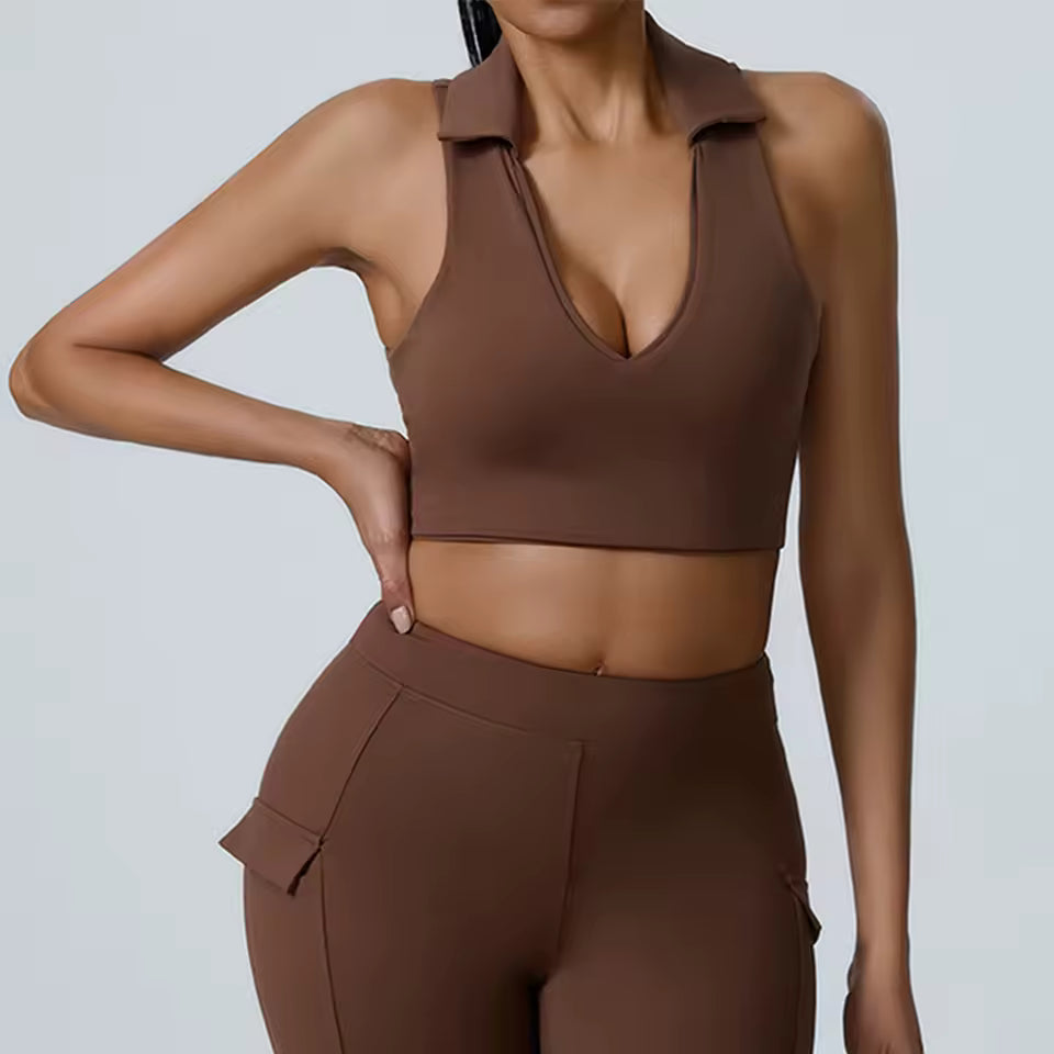 Trendy Impact Open Back Yoga Breathable Slim Fit Sports Bra Mssza