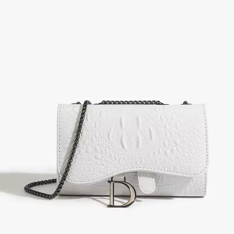 Trendy Interior Slot Pocket Small Square Single Shoulder Chain Bag Mssza