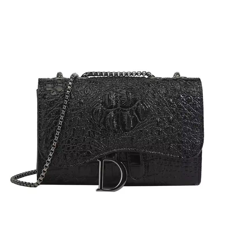 Trendy Interior Slot Pocket Small Square Single Shoulder Chain Bag Mssza