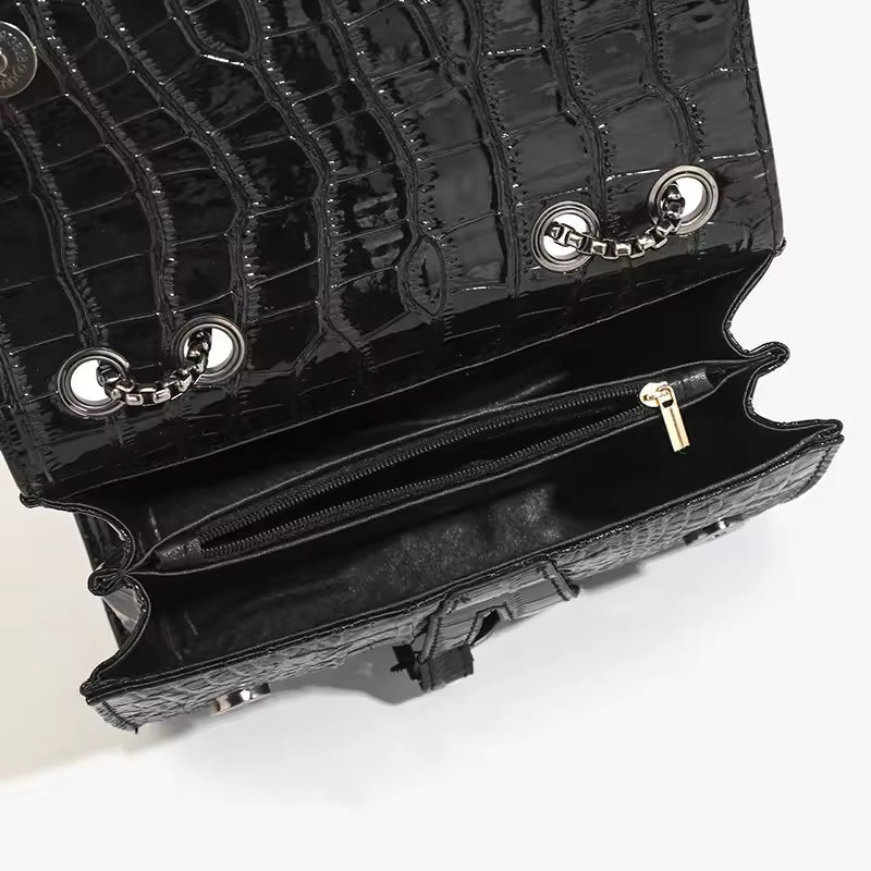 Trendy Interior Slot Pocket Small Square Single Shoulder Chain Bag Mssza