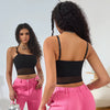 Trendy Knitted Breathable Adjustable Shoulder Strap Tanks Camisole Mssza