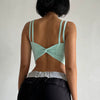 Trendy Knitted Breathable Back Knotted Sports Bras Mssza