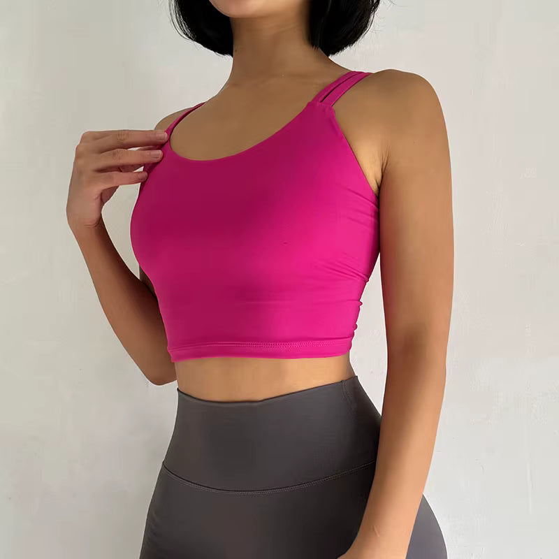 Trendy Knitted Breathable Back Knotted Sports Bras Mssza