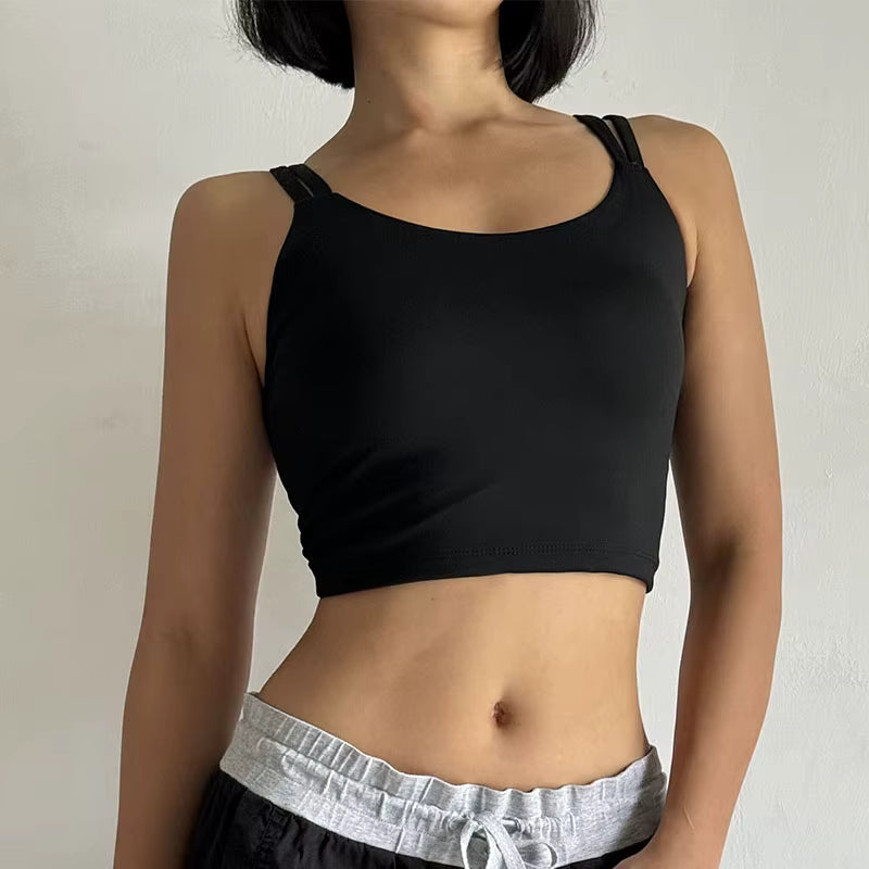 Trendy Knitted Breathable Back Knotted Sports Bras Mssza