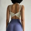 Trendy Knitted Breathable Back Knotted Sports Bras Mssza