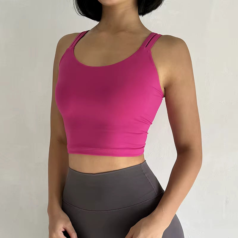 Trendy Knitted Breathable Back Knotted Sports Bras Mssza