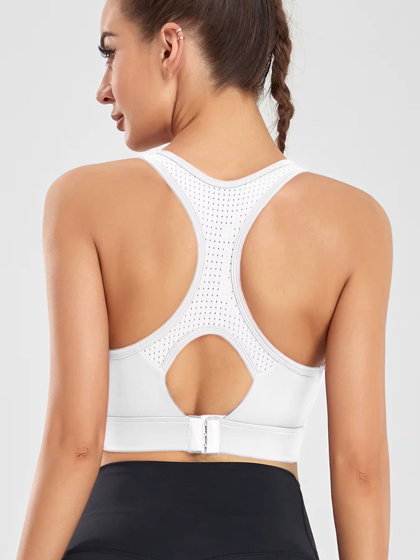 Trendy Knitted Breathable Shockproof High Strength Sports Bra Mssza