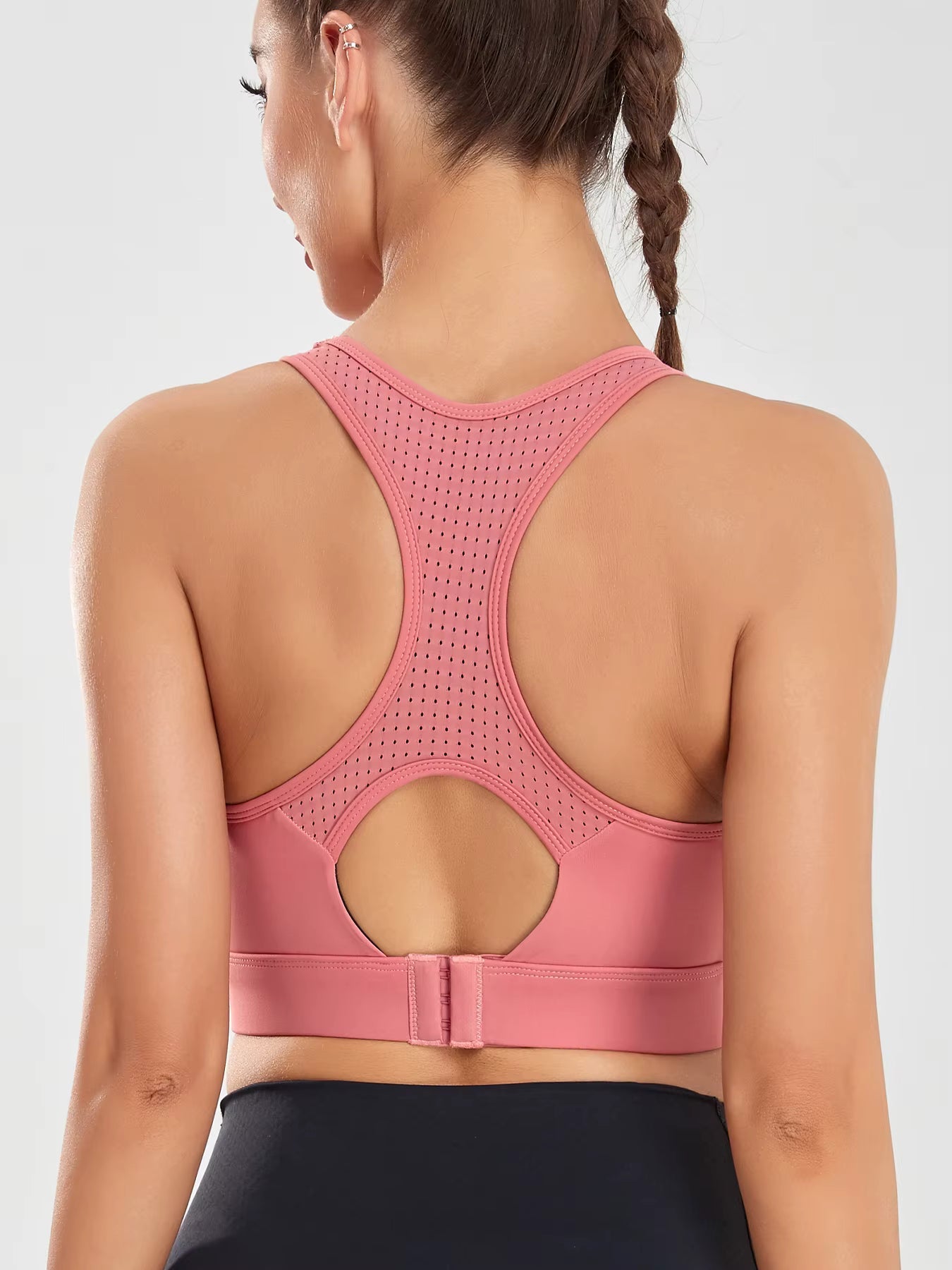 Trendy Knitted Breathable Shockproof High Strength Sports Bra Mssza