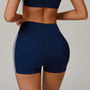 Trendy Knitted No Pocket Nylon High Waisted Shorts Mssza