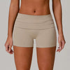Trendy Knitted Nylon High Waisted Yoga Shorts Sportswear Mssza