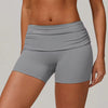 Trendy Knitted Nylon High Waisted Yoga Shorts Sportswear Mssza
