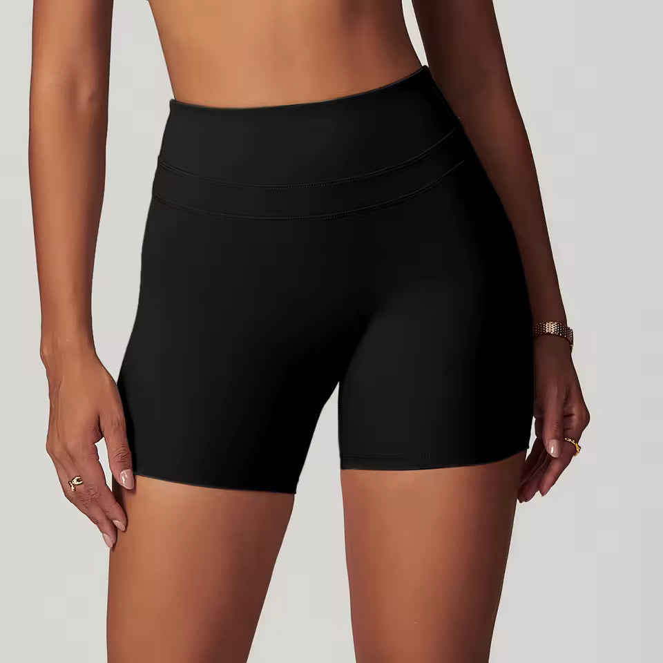 Trendy Knitted Quick-Dry Soften High Waisted Gym Shorts Mssza