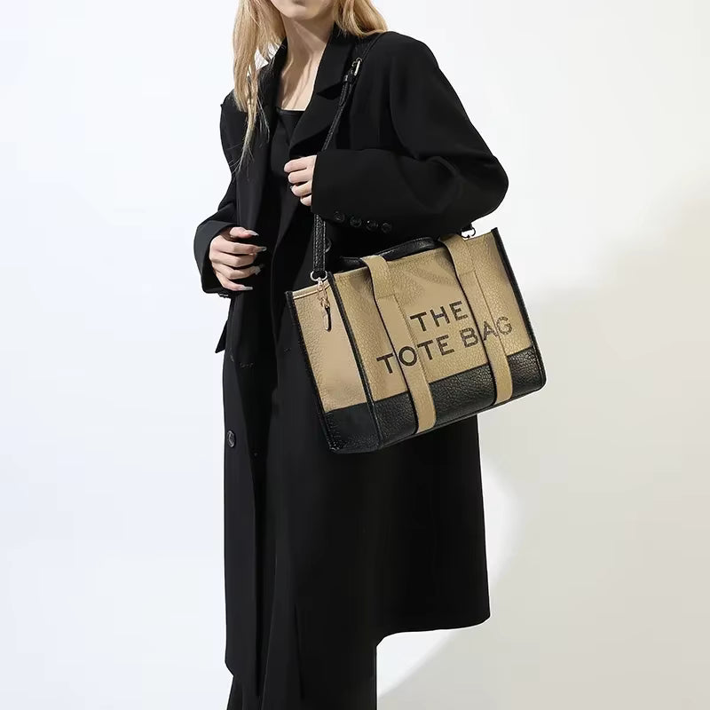 Trendy Leather Letters Designer Shoulder Messenger Tote Handbags Mssza