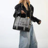 Trendy Leather Letters Designer Shoulder Messenger Tote Handbags Mssza