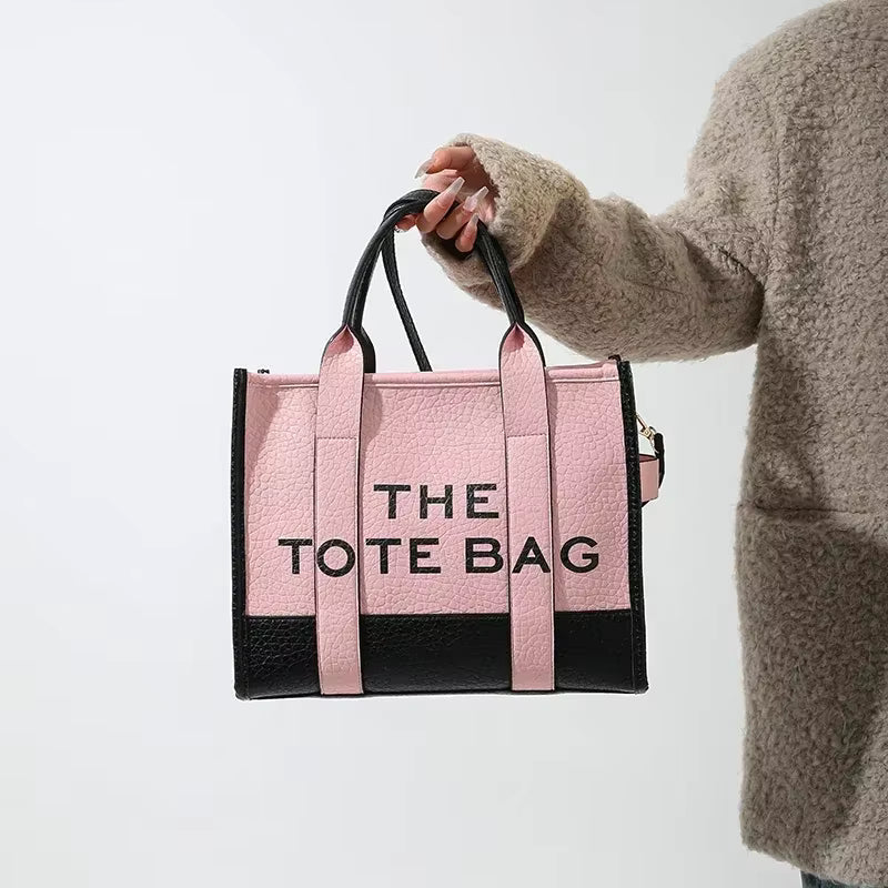 Trendy Leather Letters Designer Shoulder Messenger Tote Handbags Mssza