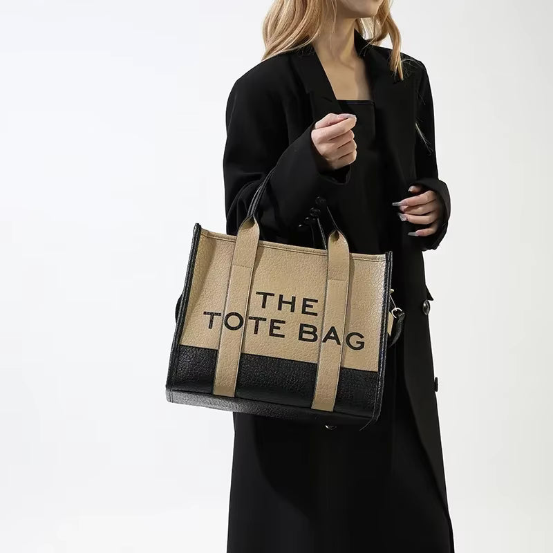 Trendy Leather Letters Designer Shoulder Messenger Tote Handbags Mssza