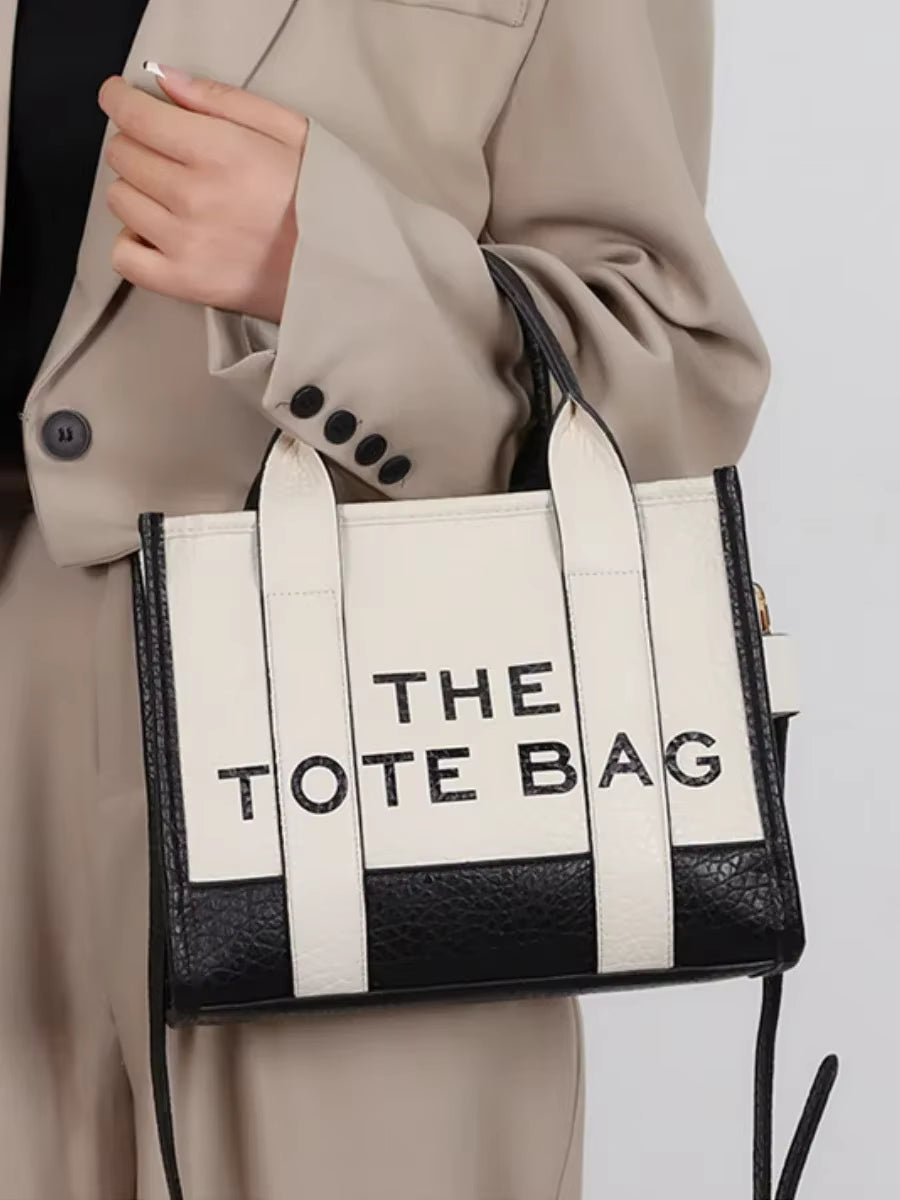 Trendy Leather Letters Designer Shoulder Messenger Tote Handbags Mssza