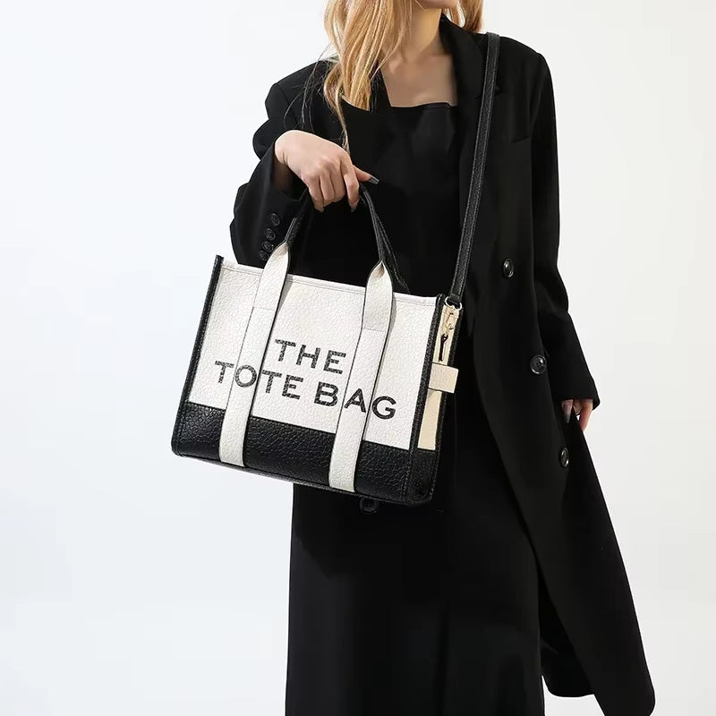 Trendy Leather Letters Designer Shoulder Messenger Tote Handbags Mssza