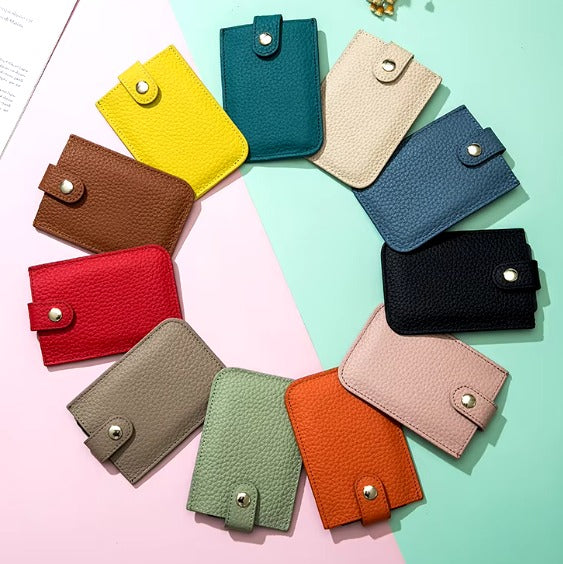 Trendy Leather Slim Card Portable Wallet Holder Mssza
