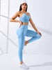 Trendy Leggings And Thin Shoulder Strap Stretch Sports Bra 2 Piece Set Yoga Set Mssza