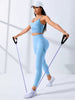 Trendy Leggings And Thin Shoulder Strap Stretch Sports Bra 2 Piece Set Yoga Set Mssza