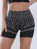 Trendy Leopard Seamless Fitness Yoga High Waisted Sports Shorts Mssza