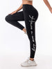 Trendy Letter Print High Waisted Quick-Drying Yoga Pants Mssza